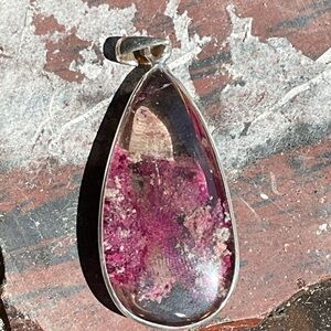 Purple Garden Quartz Teardrop Pendant